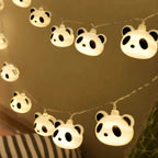 40-Light 3D Panda String Lights – Warm White USB/Battery-Powered LED Decor