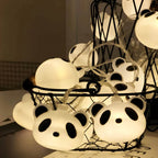 40-Light 3D Panda String Lights – Warm White USB/Battery-Powered LED Decor