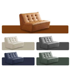 Nordic-style lounge chair with brown, black, white PU leather