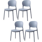 Scandinavian style stackable plastic and acrylic dining side chair for kitchen and dining
