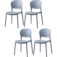 Scandinavian Style Plastic & Acrylic Stackable Kitchen & Dining Side Chair Dining Chairs