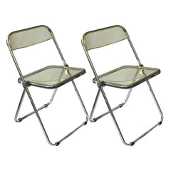 Scandinavian Style Silver Metal Leg Plastic & Acrylic Side Chair Dining Chairs