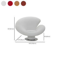 Modern Papasan Chair in Linen Blend Upholstery with Reclining Feature and High-Back Accent Chairs