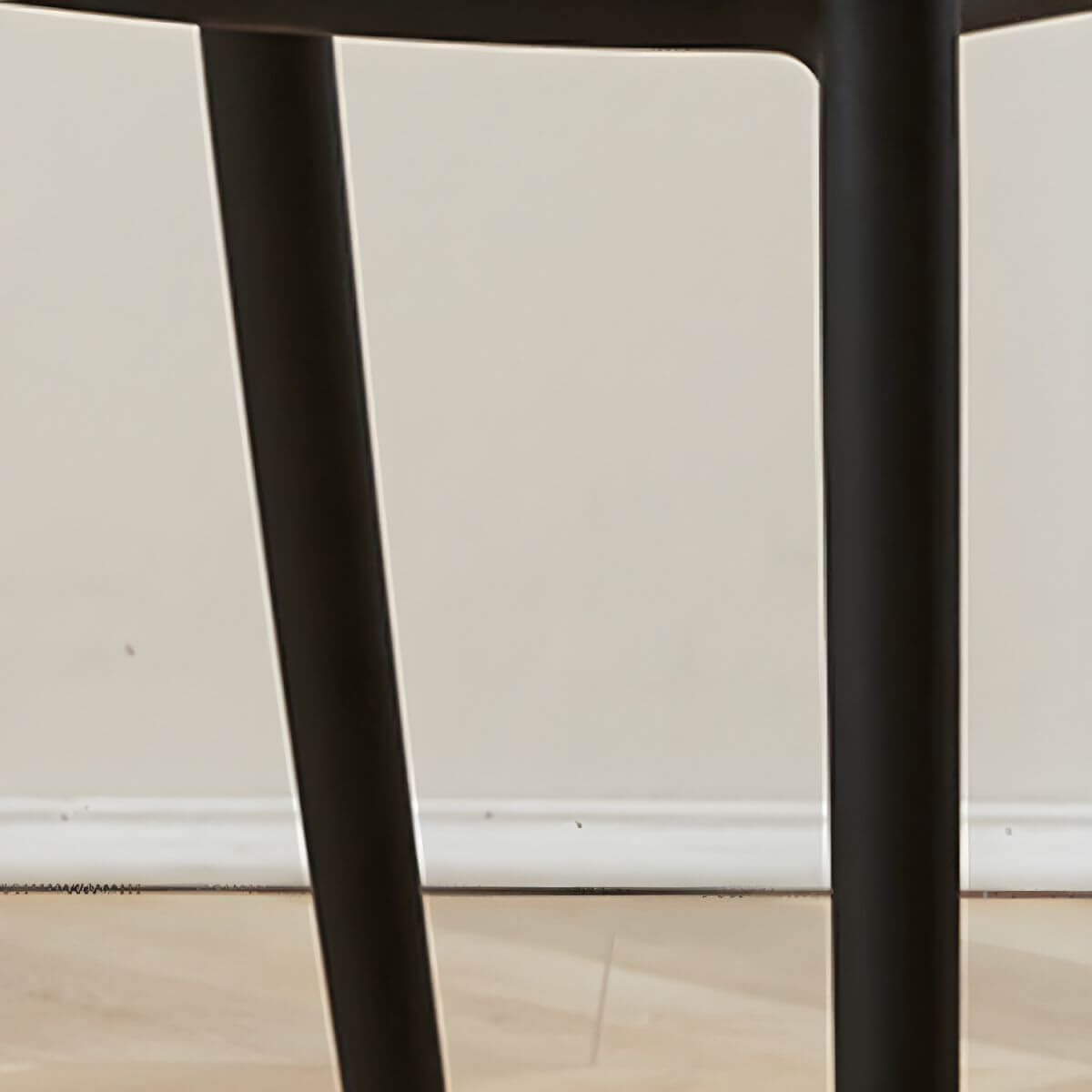 Low-back plastic and acrylic side chair with modern style for kitchen and dining areas