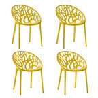 Scandinavian style sloped arm chair made of plastic and acrylic, ideal for kitchen and dining areas