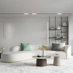 Ultra-modern polyester blend tuxedo arm sofa with tight back, 27.56 inches high sectional