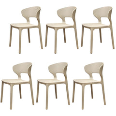 Scandinavian Stackable Side Chair with Open Back and Plastic & Acrylic Material Dining Chairs