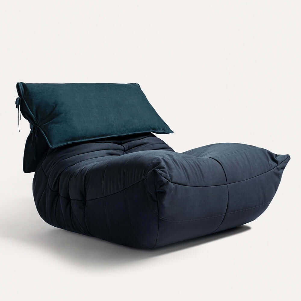 High-quality leather Togo sofa chair with frosted finish, comfortable and versatile floor couch