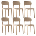 Stackable Nordic acrylic dining chair with backrest and acrylic legs