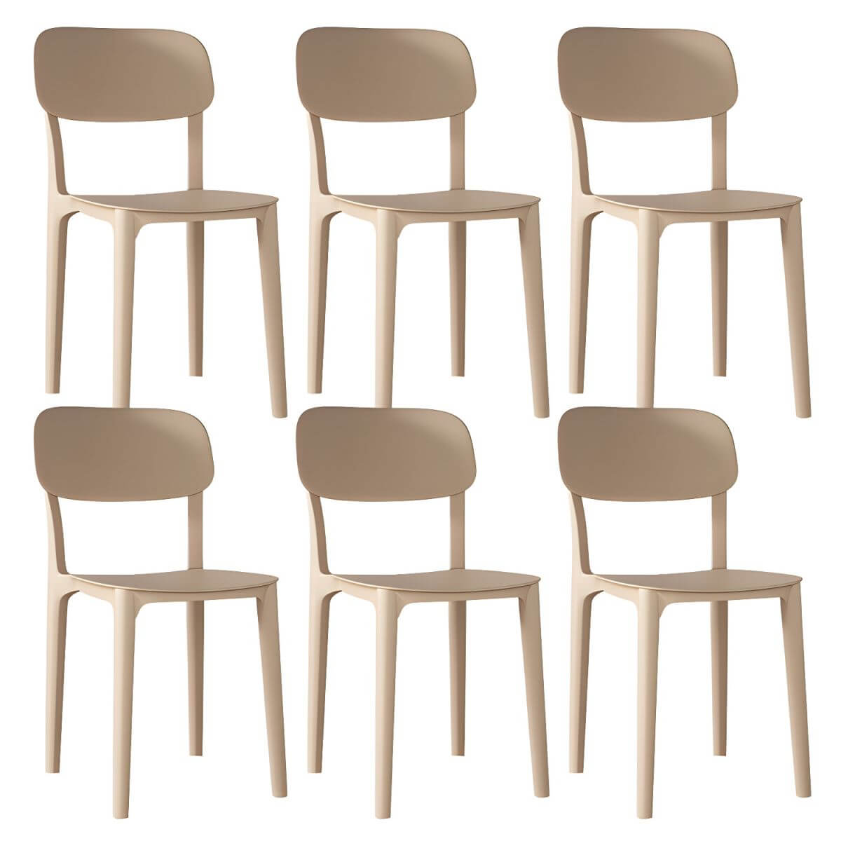 Stackable Nordic acrylic dining chair with backrest and acrylic legs