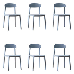 Scandinavian Style Plastic & Acrylic Kitchen & Dining Chair with Low Back Dining Chairs