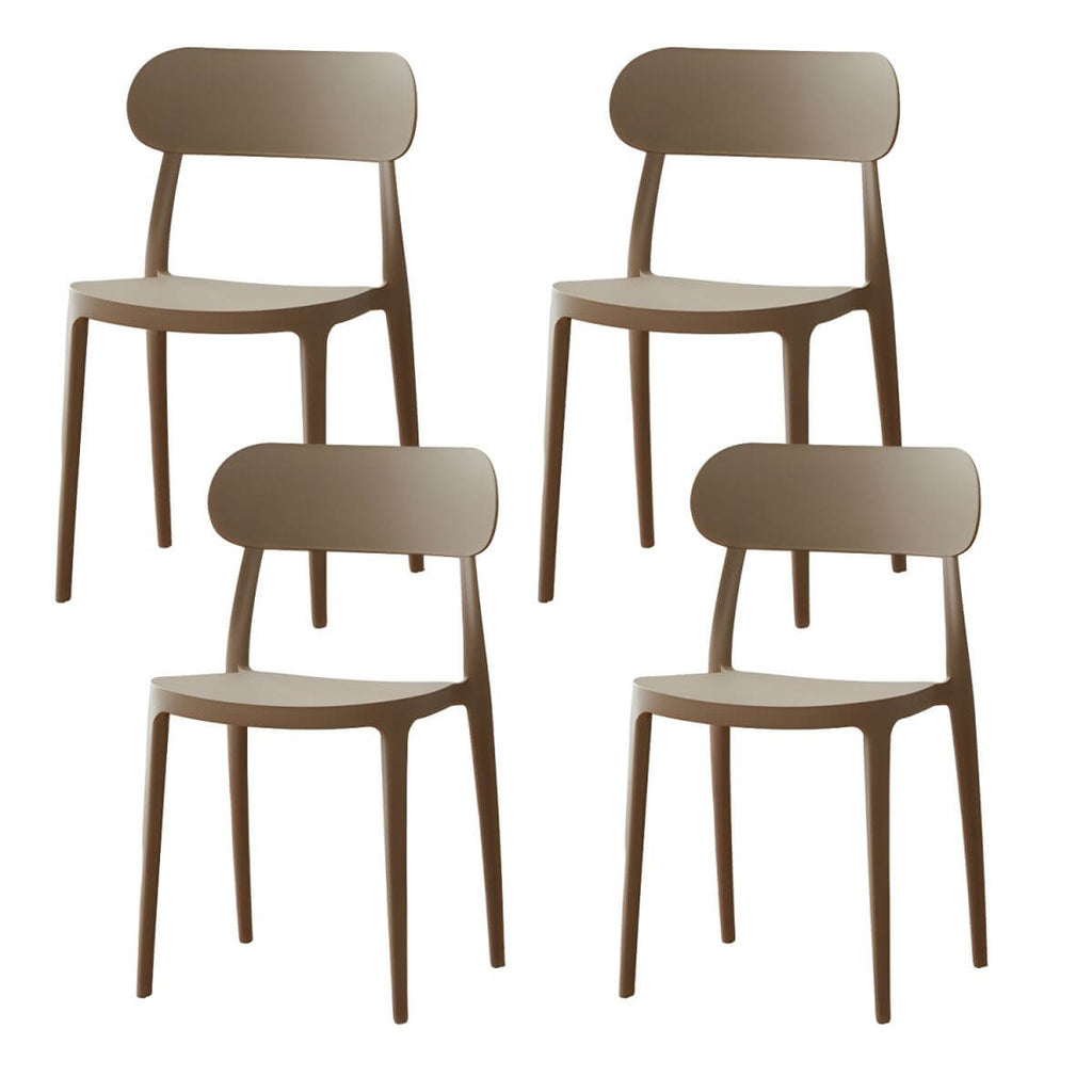 Modern Scandinavian dining chair made of plastic and acrylic, perfect for kitchen and dining areas