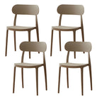 Modern Scandinavian dining chair made of plastic and acrylic, perfect for kitchen and dining areas