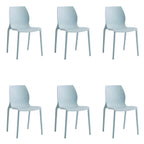 Stackable modern Scandinavian plastic and acrylic chair for kitchen and dining use