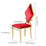Modern Poker Chair, Pu Leather Dining Chair with Golden Legs Poker Style