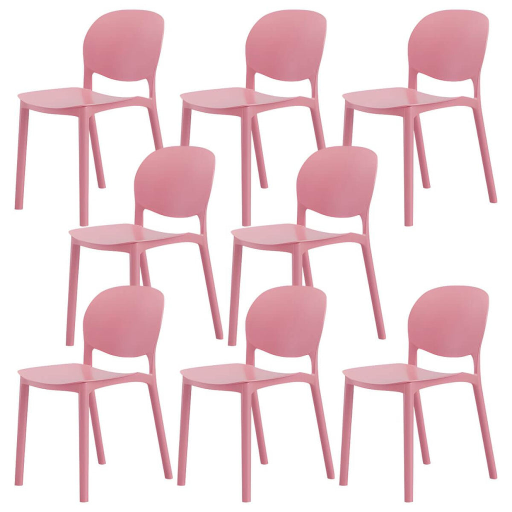 Stackable Nordic dining chair with acrylic legs and ergonomic backrest for modern dining rooms