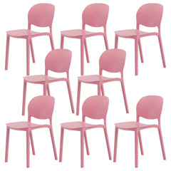 Nordic Backrest Stackable Chair with Acrylic Legs for Dining Room Dining Chairs