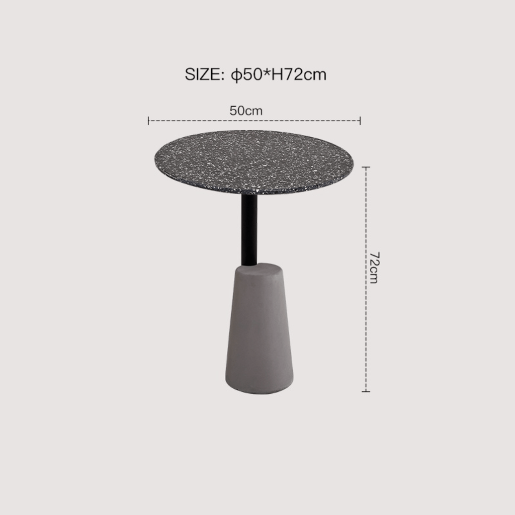 Modern terrazzo coffee table with stylish design, perfect for cozy living spaces