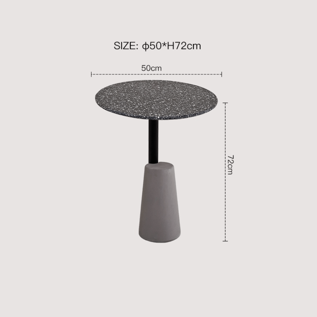 Modern terrazzo coffee table with stylish design, perfect for cozy living spaces