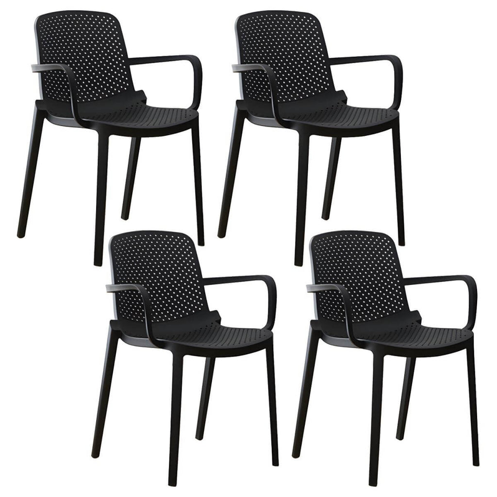 Acrylic modern plastic dining chair with solid back, 32 inches high, ideal for restaurant seating