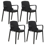 Acrylic modern plastic dining chair with solid back, 32 inches high, ideal for restaurant seating