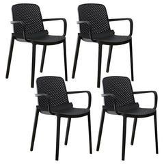 Modern Plastic Solid Back Side Chair 32"H Acrylic Dining Chair for Restaurant Dining Chairs