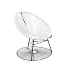 Armless Papasan accent chair for living room with 31.49" L x 37.40" W x 37.40" H dimensions