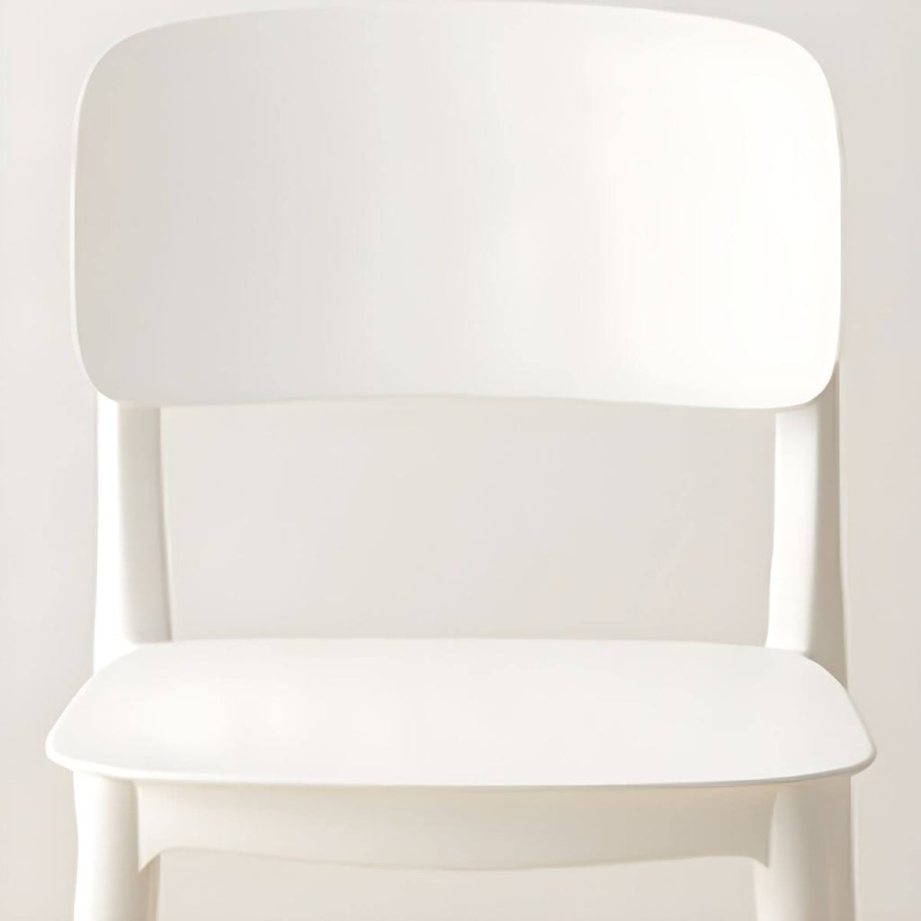 Scandinavian style stackable plastic and acrylic side chair for kitchen and dining