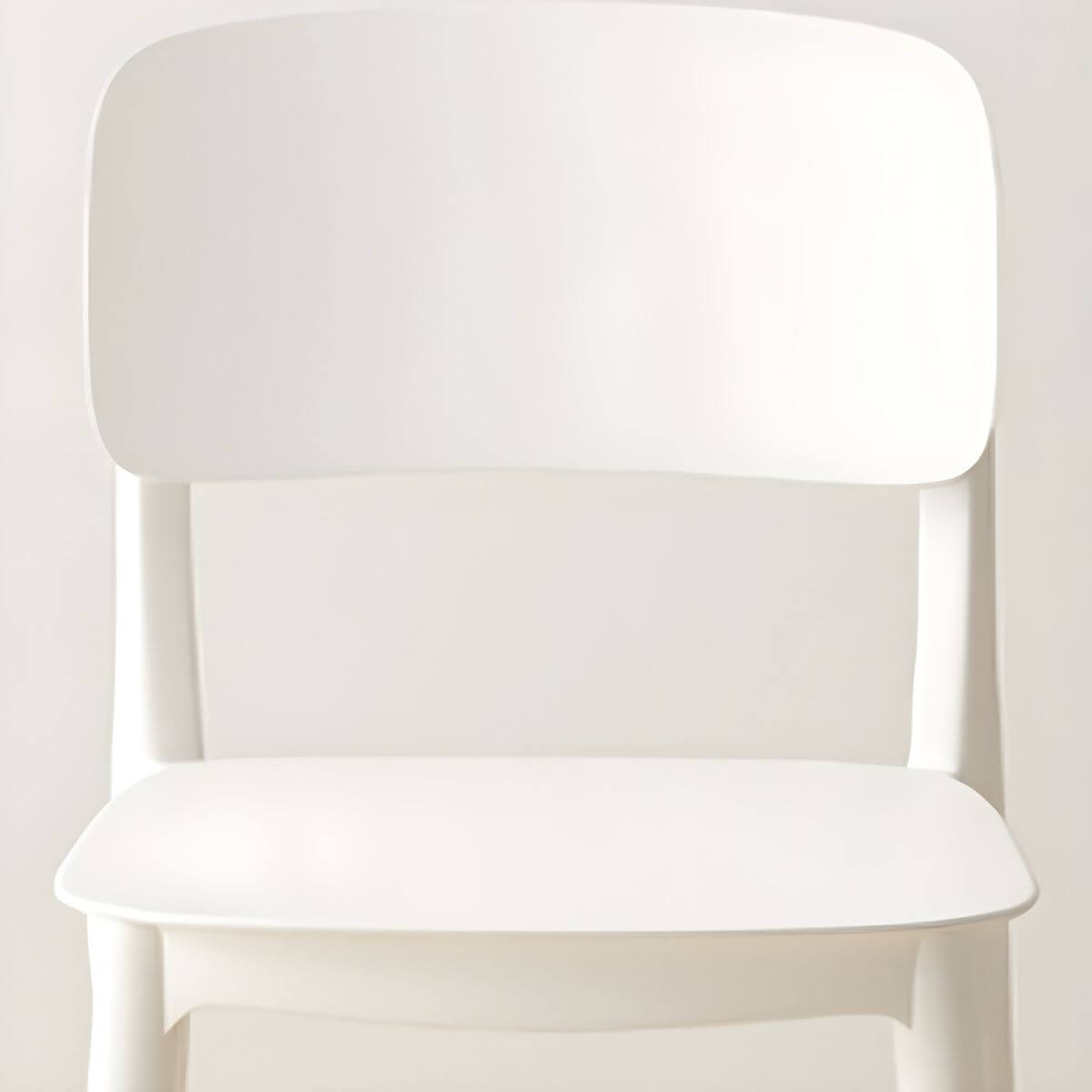 Scandinavian style stackable plastic and acrylic side chair for kitchen and dining