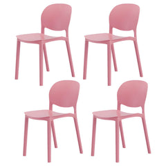 Nordic Backrest Stackable Chair with Acrylic Legs for Dining Room Dining Chairs
