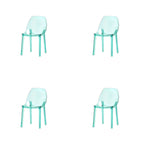 Armless acrylic side Parsons dining chair for indoor home use