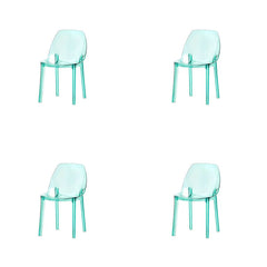 Home Indoor Armless Dining Chairs Acrylic Side Parsons Chair Dining Chairs