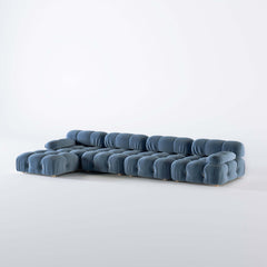 Velvet 4 Seaters Facing Sofa & Chaise