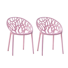 Scandinavian Style Plastic & Acrylic Sloped Arm Chair for Kitchen & Dining Dining Chairs
