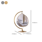 Silver and Aurous stainless alloy porch swing with stand, cushions, and chain for outdoor comfort