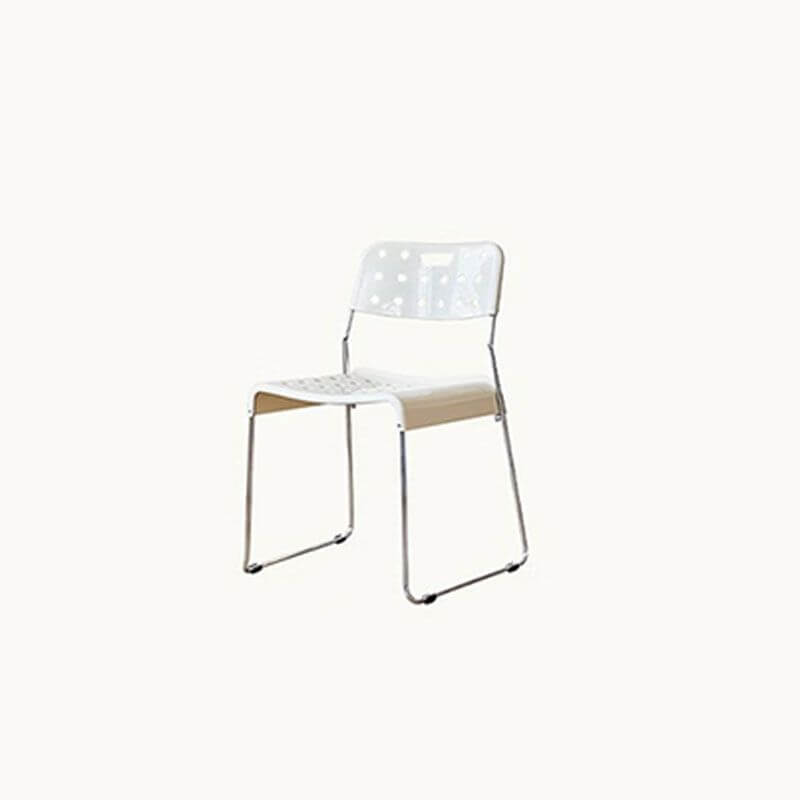 Stackable plastic and acrylic side chair for modern garden and dining use