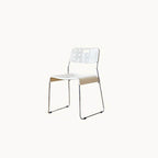 Stackable plastic and acrylic side chair for modern garden and dining use