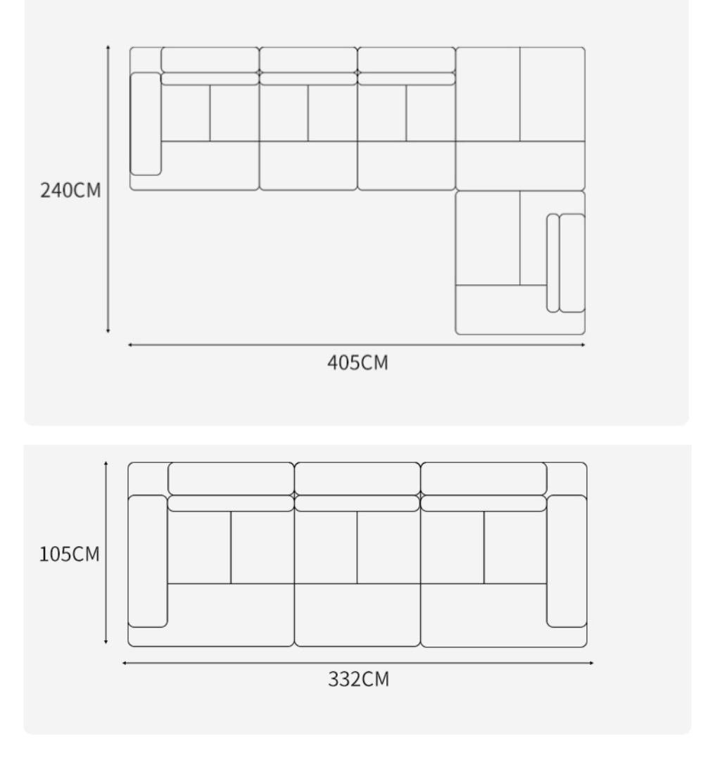 Cream white ergonomic sofa with transformable comfort and contemporary design
