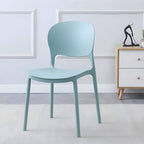 Scandinavian style stackable plastic and acrylic dining side chair for kitchen and dining