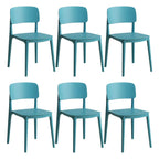 Scandinavian style stackable plastic and acrylic side chair for kitchen and dining