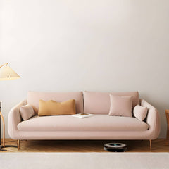 31.5"H Polyester Blend Tuxedo Arm Loose Back Sofa For Living Room Sofa