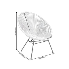 31.49" L x 37.40" W x 37.40" H Papasan Chair Armless Accent Chair for Living Room Accent Chairs