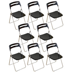 Collapsible Open Back Side Chair with Plastic & Acrylic Material - Modern Kitchen & Dining Dining Chairs