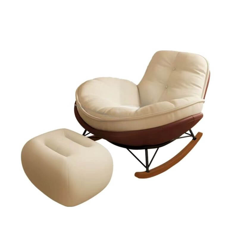 Sledging base rocking Papasan chair with comfortable cushion, perfect for sitting room accent seating