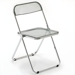 Scandinavian Style Silver Metal Leg Plastic & Acrylic Side Chair Dining Chairs