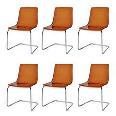 Gorgeous Scandinavian Style Side Chair - Low Back Plastic & Acrylic Chair for Kitchen & Dining Dining Chairs