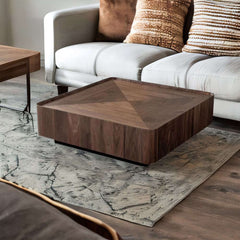 Modern Wooden Coffee Table with 2 Drawers