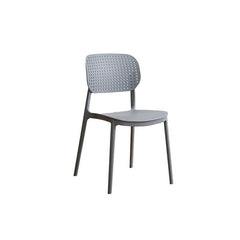 Scandinavian Style Stackable Plastic & Acrylic Side Chair with Low Back Dining Chairs