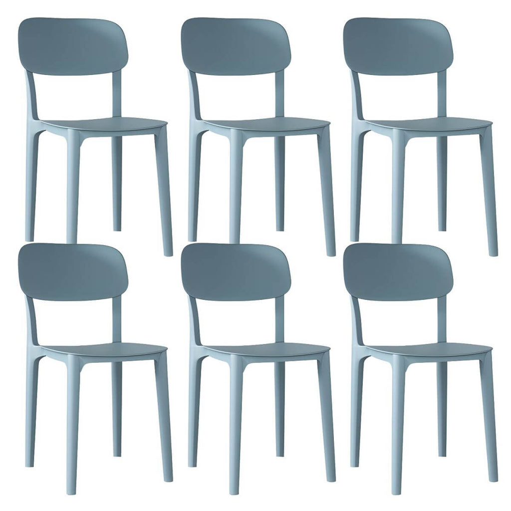 Stackable Nordic acrylic dining chair with backrest and acrylic legs