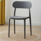 Modern Scandinavian dining chair made of plastic and acrylic, perfect for kitchen and dining areas